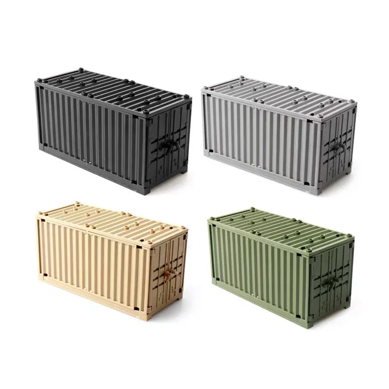 

MOC Bricks Military Container Weapon Boxes Building Block Mini Figure Accessories Army Scene WW2 DIY Military Weapon Container