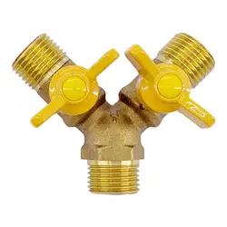 2 Way Gas Hose Tube Connector Spillter Control Adapter Gas Pipe Connector Piece Pipe Fittings 20mm