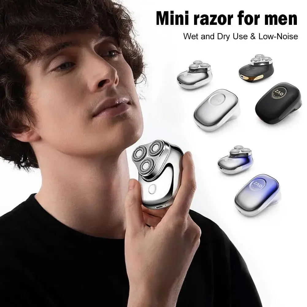 Three-head Mini Portable Electric Shaver USB Rechargeable   Face Cordless s Wet Dry Painless  Machine