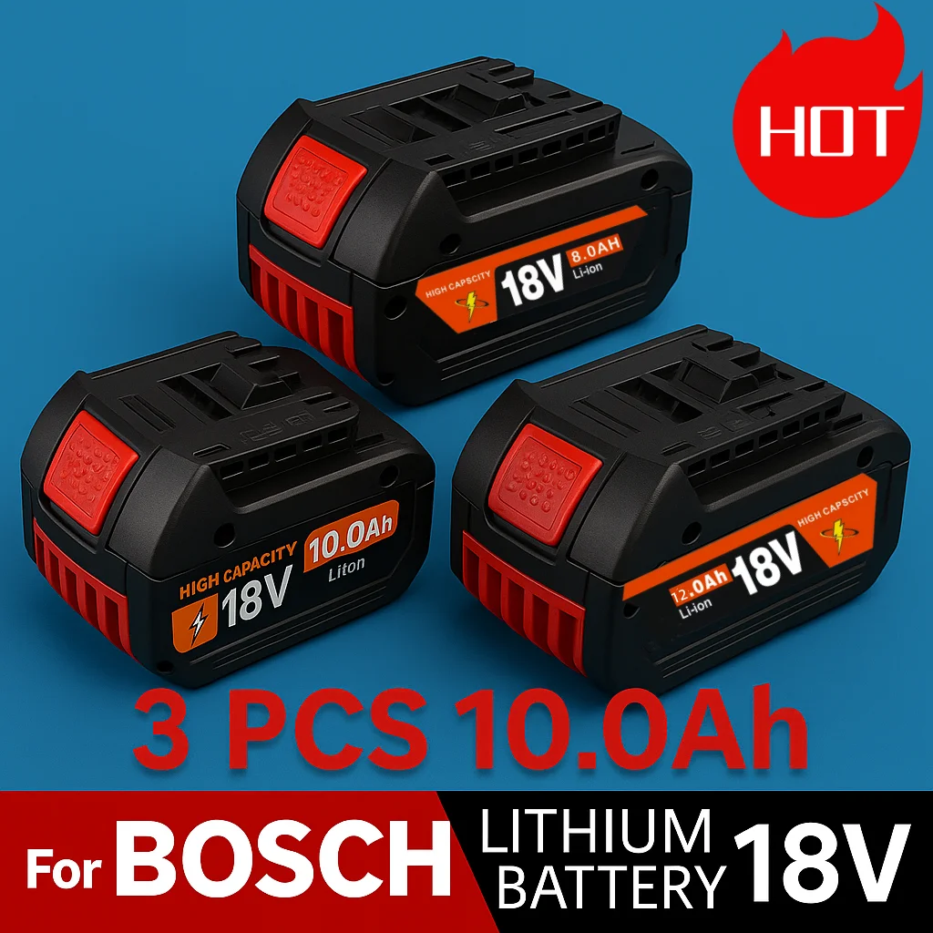 

18V 8.0Ah Replacement Battery for Bosch Professional Series GBA GBH GSR GSB, Fits Models BAT618 BAT609 BAT620 Power Tools