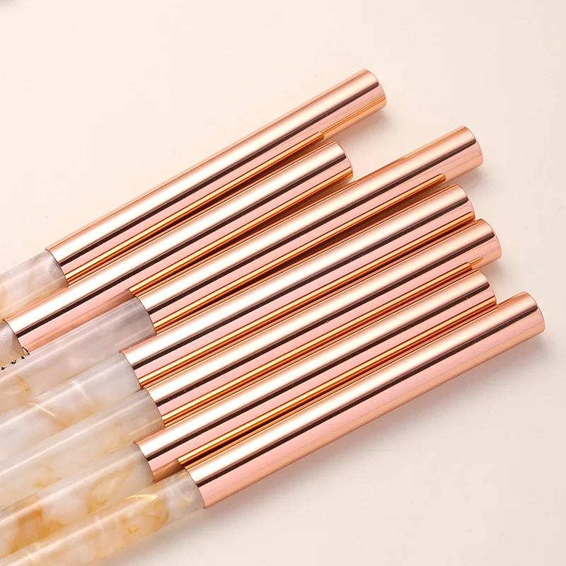 1/2 pçs acrílico triangular pétala escova de unhas linhas francesas listras grade flor pintura desenho penmanicure ferramentas