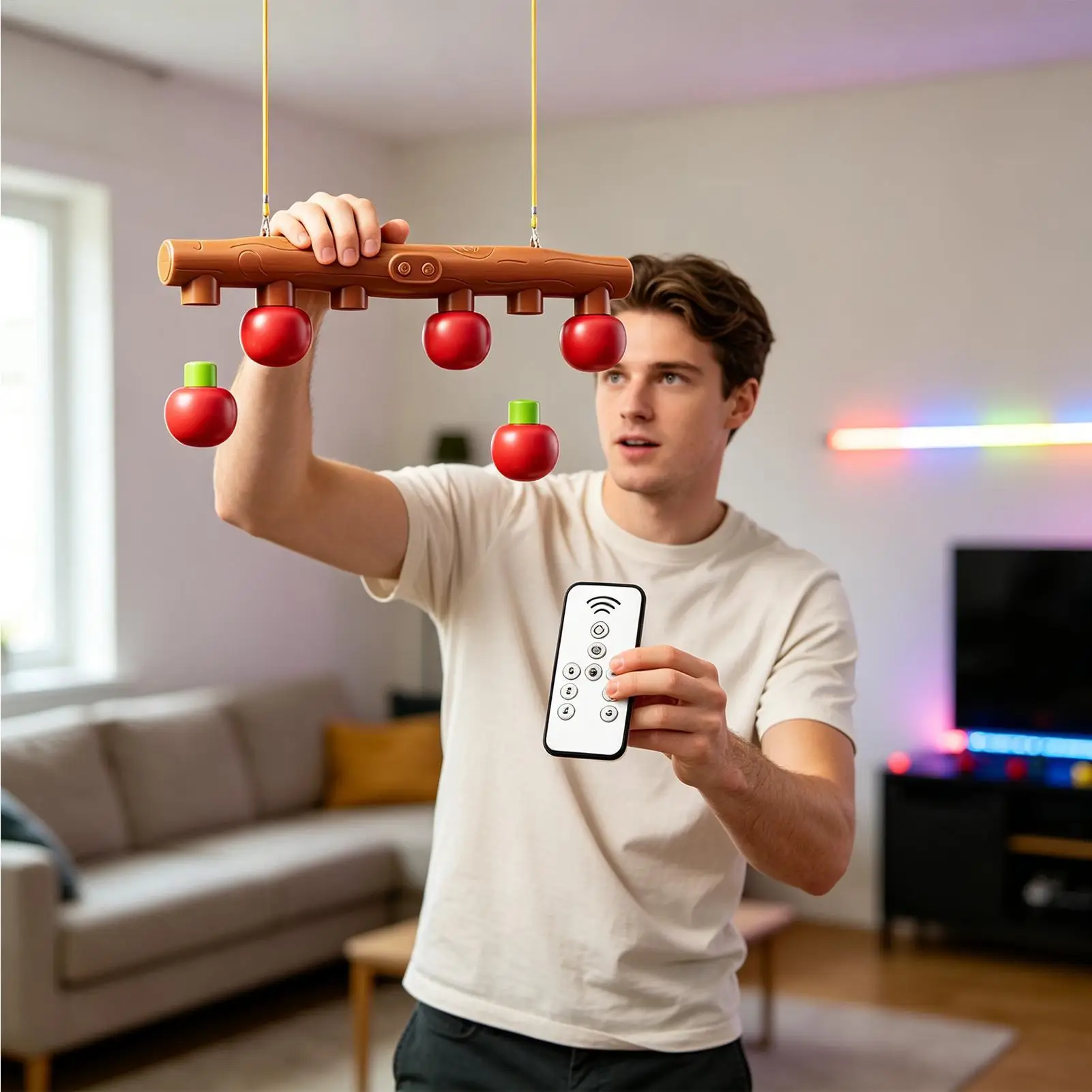 Christmas Drop Stick Reflex Trainer Portable Reaction Focus Sensory Equipment Interactive Challenge Game Toy Xmas Children Gifts