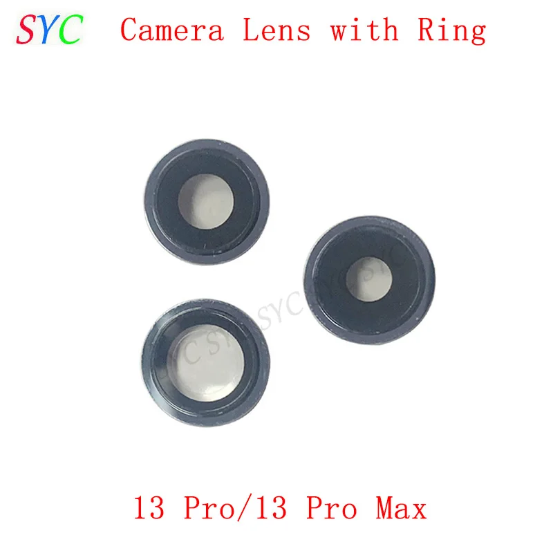

Rear Camera Lens Glass with Ring For iPhone 13 Pro Max Back Camera Lens Holder Repair Parts
