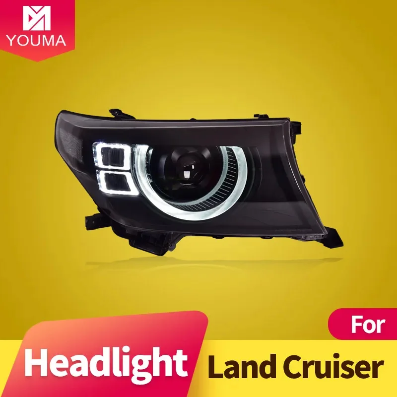 

Car Styling Head Lamp for Toyota Land Cruiser 2008-2015 Headlights LED Headlight Projector Lens DRL Auto Accessories