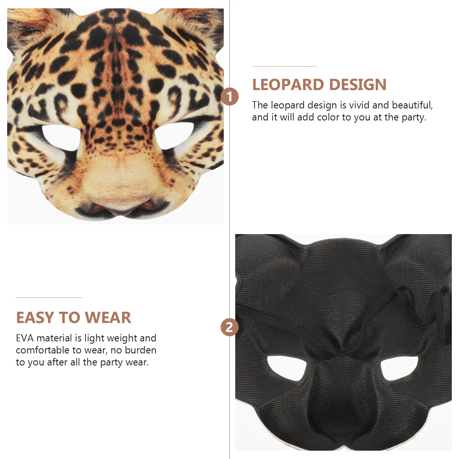 

Costumes Cheetah Mask Animals Cosplay Half Face Prom Party Leopard Halloween Woman