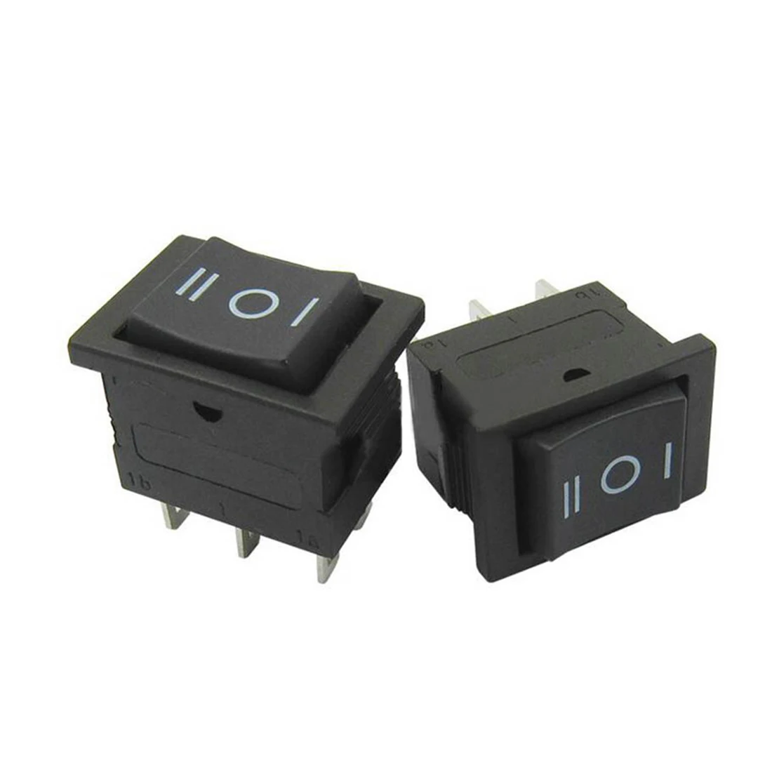 10pcs 21*15mm Rocker Switch 2 Gears 6 Pins Boat Rocker Button On-off  Power Supplies Switches Wholesale