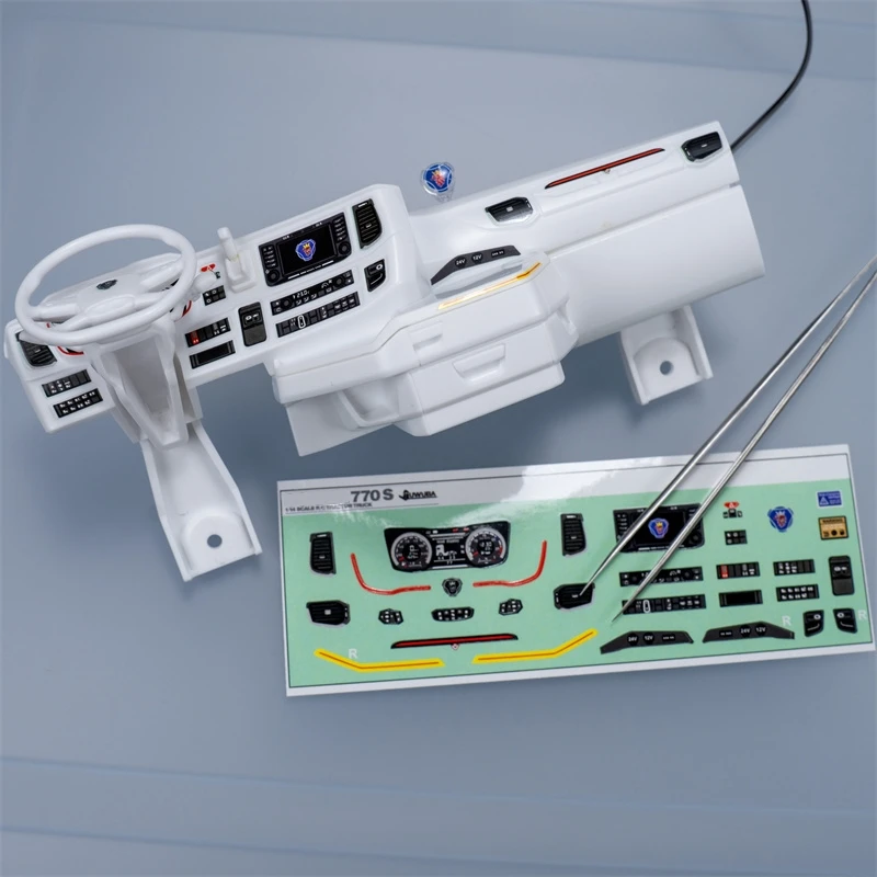770S Adesivo Interno Adesivo Impermeabile PVC Simulazione per 1/14 Tamiya RC Scania 56368 56371 Romote Control Giocattolo Parti