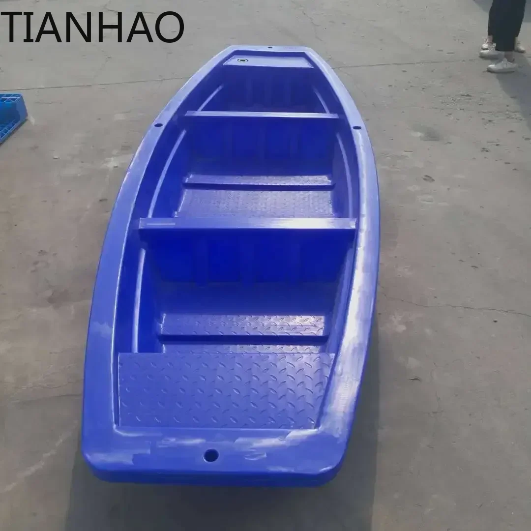 Plastic boats,portable double-layer plastic fishing boats,beef tendon fishing,river channel cleaning