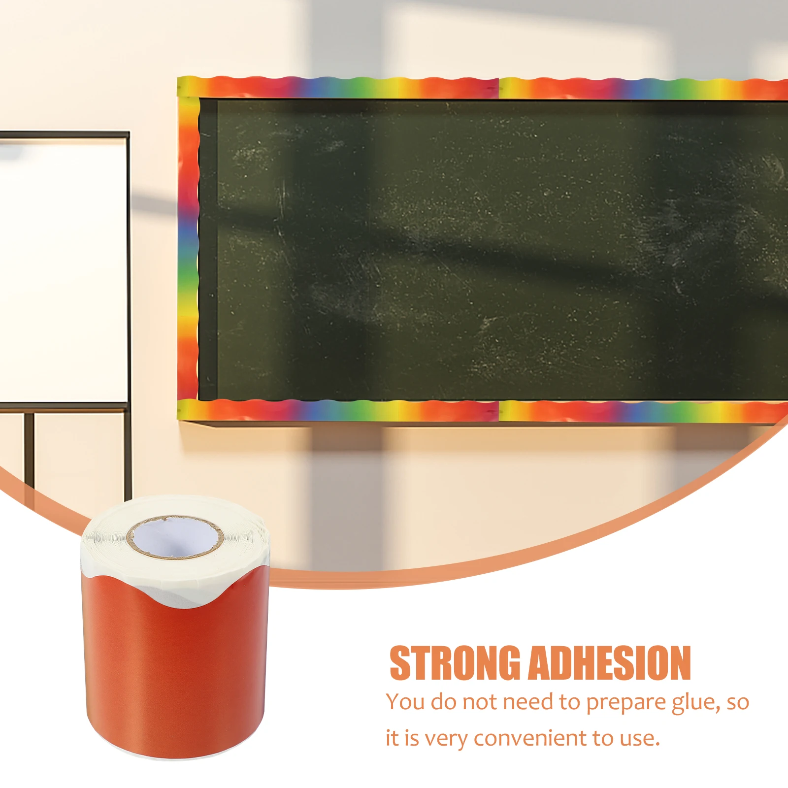 

Bulletin Boards Gradient Border Sticker Colorful Blackboard Removable Paper Stickers
