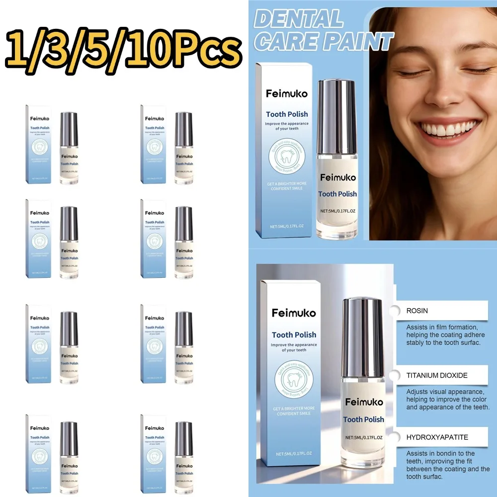 

Daily Tooth Polish Paint Cosmetic Formula for Brighter-Looking Teeth Temporary Effect Safe Gentle Freshens Breath On-the-Go