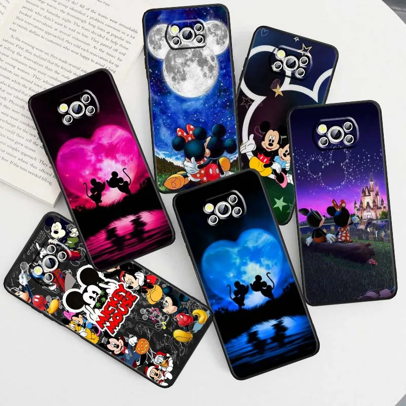 

Disney Mickey Mouse Couple For Xiaomi Mi Poco F3 F4 F5 F6 X3 X4 X5 X6 X7 M3 M4 M5s M5 M6 GT Pro 5G Black Cover Phone Case
