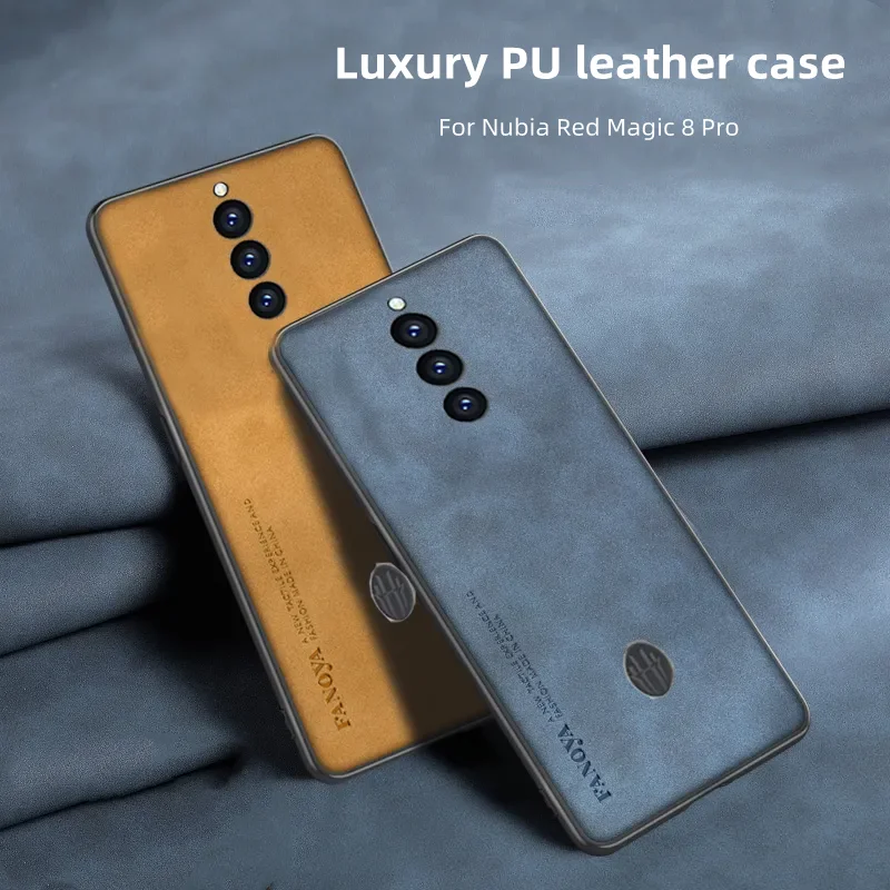 

Luxurious Leather Case For Nubia Red Magic 8 S Pro Skin-friendly Back Cover For For Red Magic 8 Pro Plus Phone Bumper Funda
