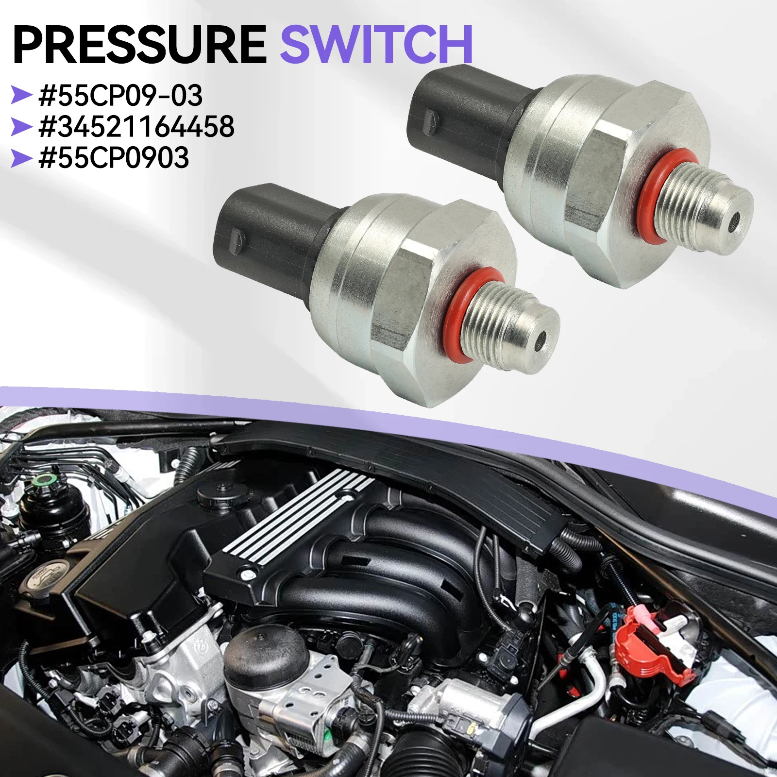 

2x ABS Control Anti-lock Brake Cylinder DSC Pressure Sensor For BMW E46 E60 E61 E63 E64 Z3 Z4 3 5 6 Series 34521164458 55CP09-03