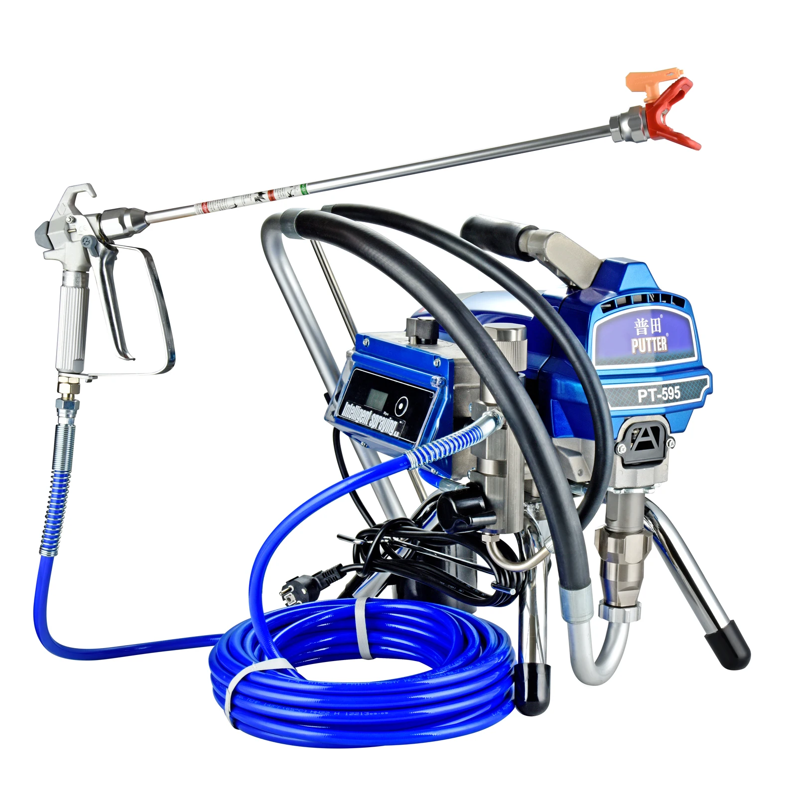 1500W Electric Airless Paint Sprayer PT595 With Brushless Motor 10L Cup Capacity & 3500psi Max Pressure