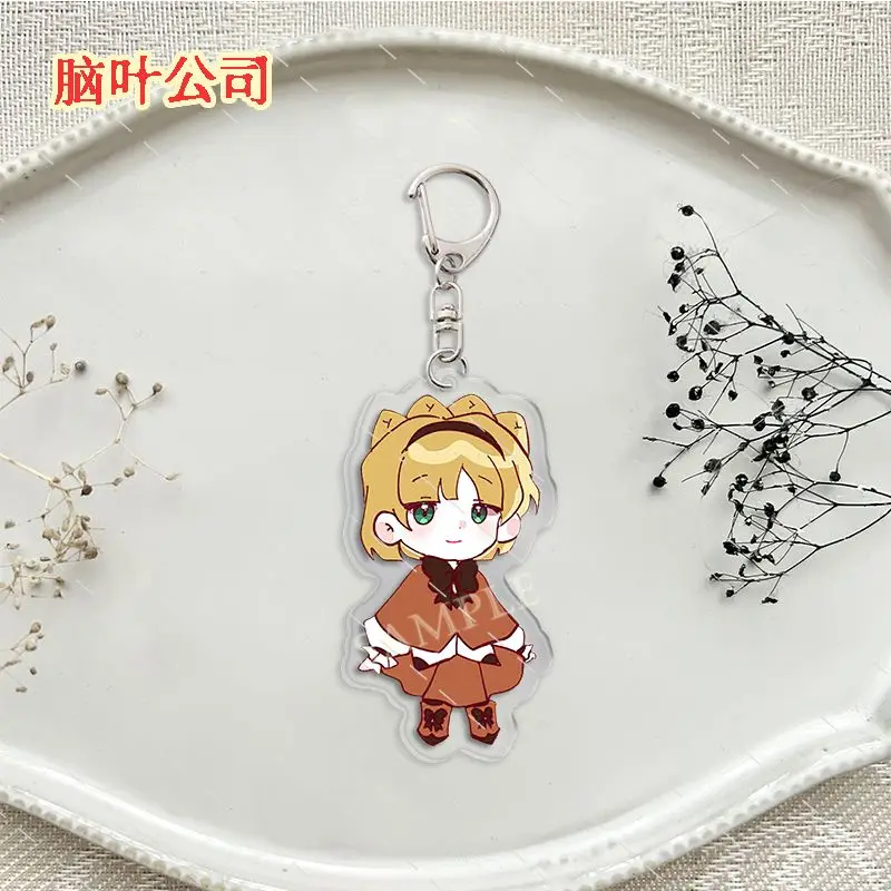 Lobotomy Corporation تأثيري الاكريليك قلادة أنيمي مفتاح سلسلة الاكريليك سلاسل المفاتيح حامل معدني خاتم مفتاح هدايا