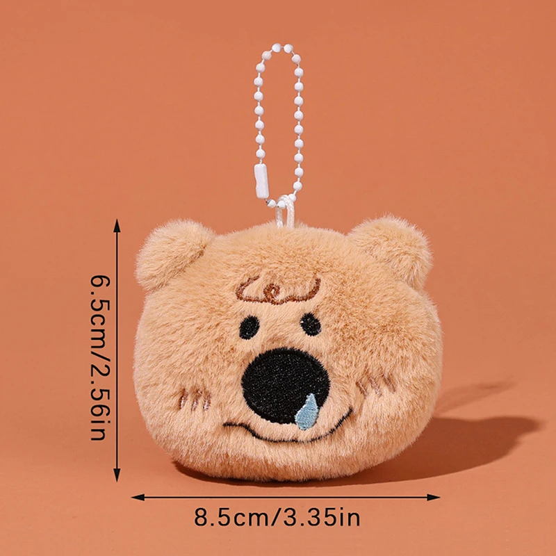 Cute Creative Plush Snot Bear Doll Toy Bead Chain Keychains Cartoon Bear Funny Keychain Bag Pendant Hanging Ornament Couple Gift