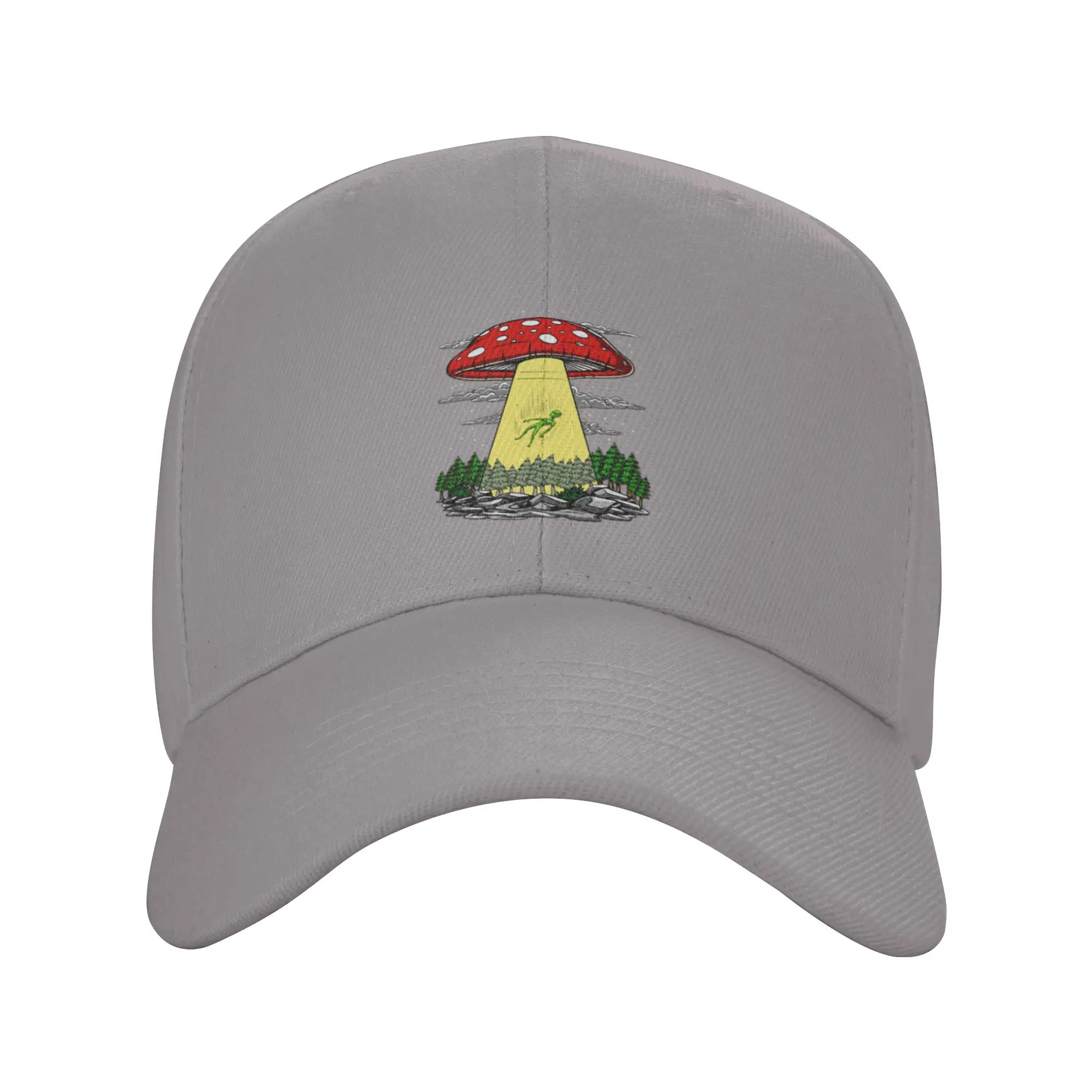 Hot Sale Magic Mushrooms Alien Abduction Baseball Cap  Casual Visor  Afternoon Stroll Visor