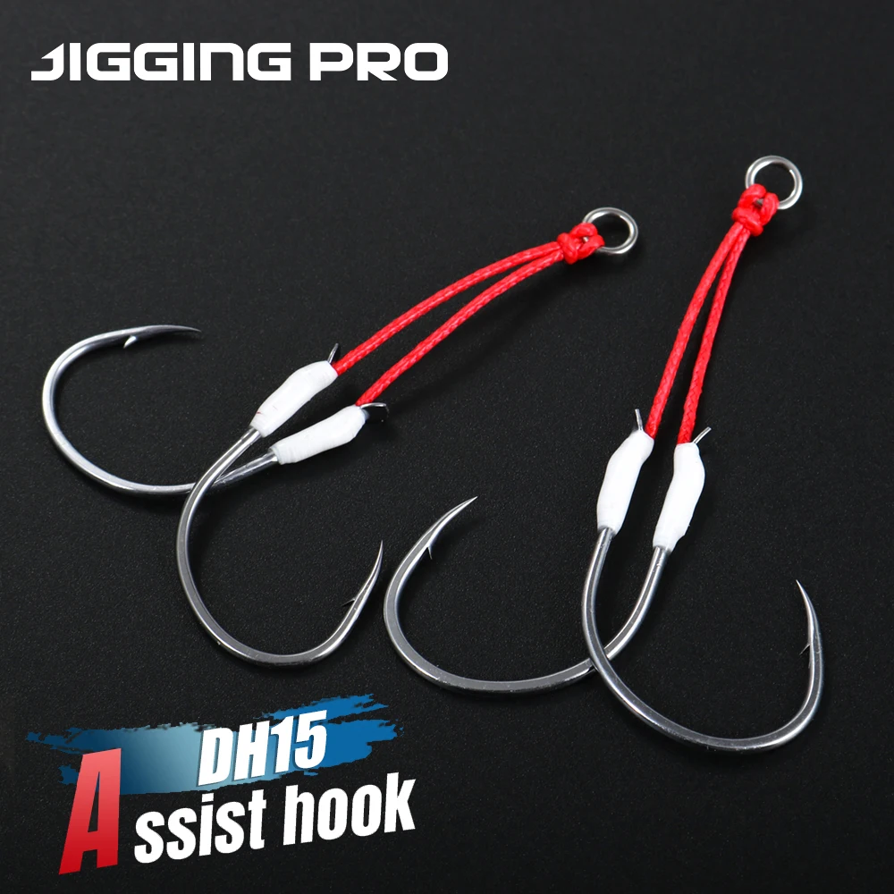 JIGGING PRO 2 أزواج التوأم مساعدة خطاف تهزهز معدني 1/0 2/0 3/0 4/0 خطاف القفز البحري BKK الشائكة الصيد هوك الصيد الملحقات #1