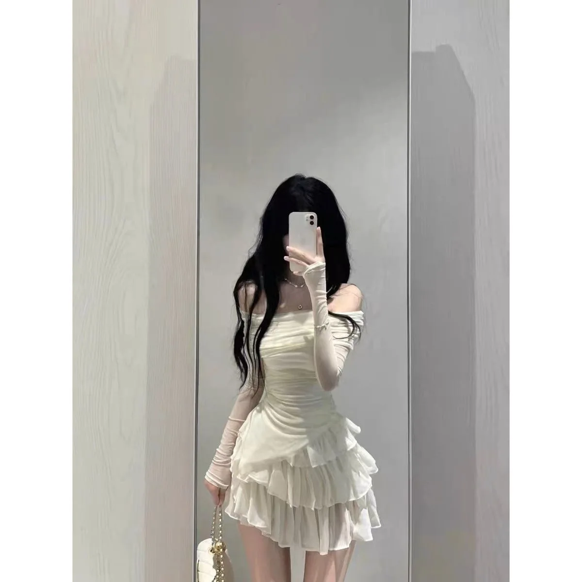 Spring Summer New Gentle Style Streetwear Set Women's Pure Desire Top Cake  Skirt Small Size Two-piece Set Casual Sportswear