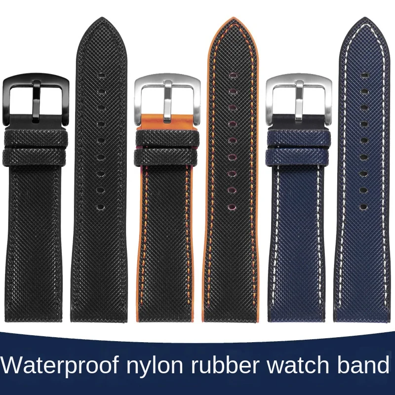 

Universal Various Brands Of Nylon Rubber Watch Strap 19/20/21/22/23/24mm