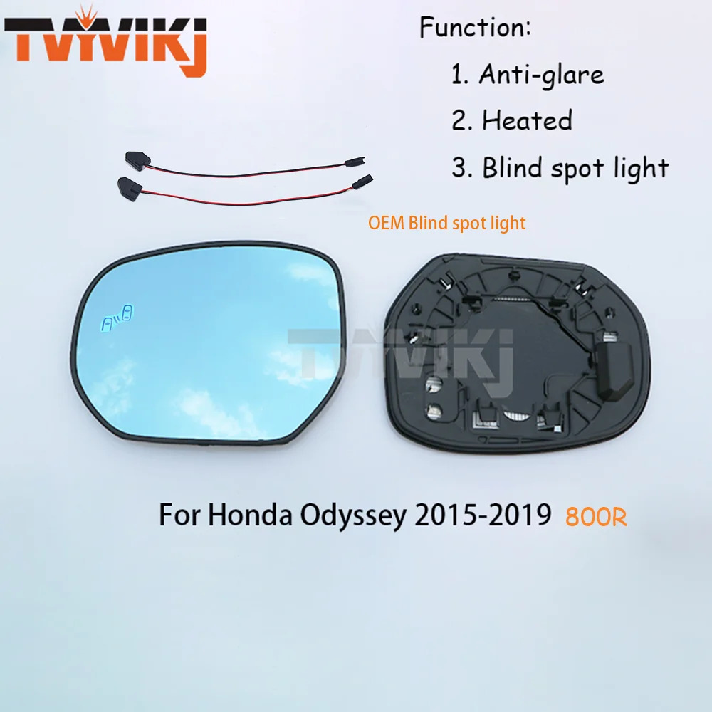 800R 1 par de espejos retrovisores laterales lente de cristal azul con luz de punto ciego para HONDA Odyssey RC5 2015-2019 espejo de coche BSA BSD BSM