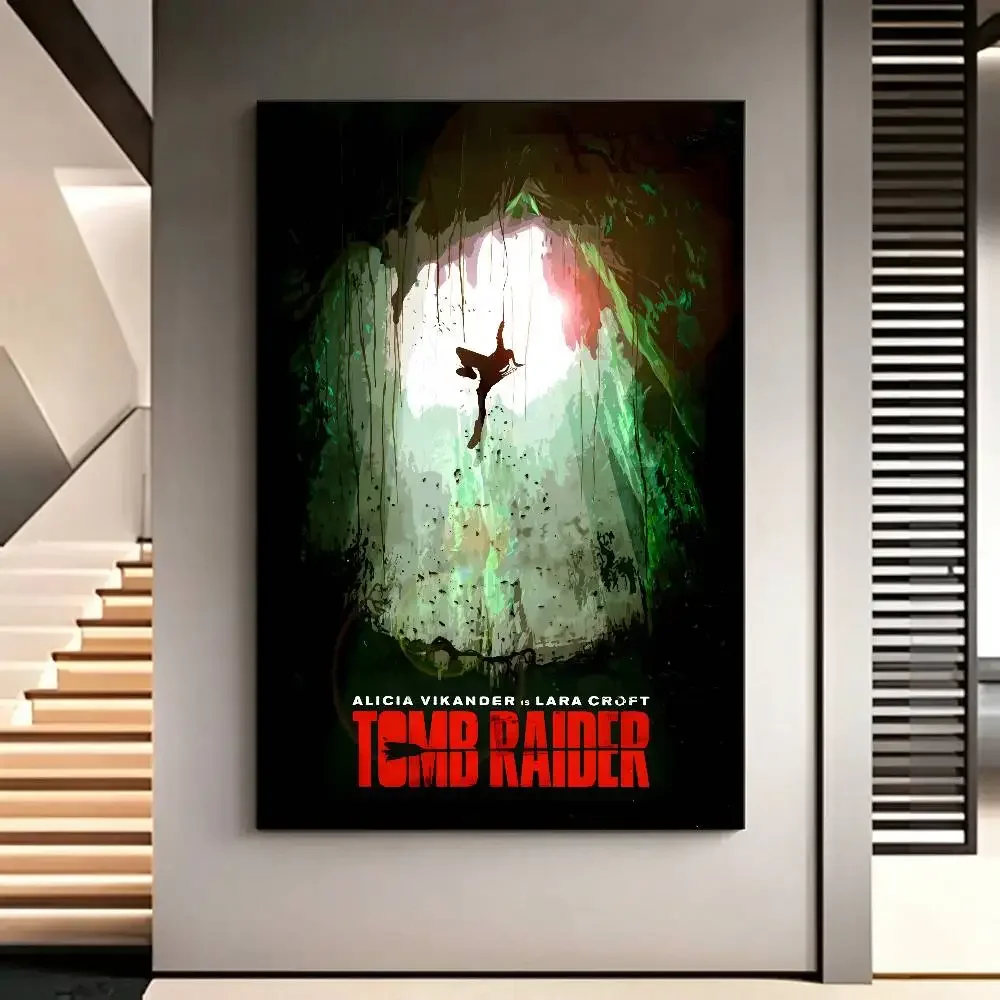 Adventure Action-Game R-Rise of the Tomb Raider  Poster Self-adhesive Waterproof Paper Sticker Coffee House Bar Room Wall Decor