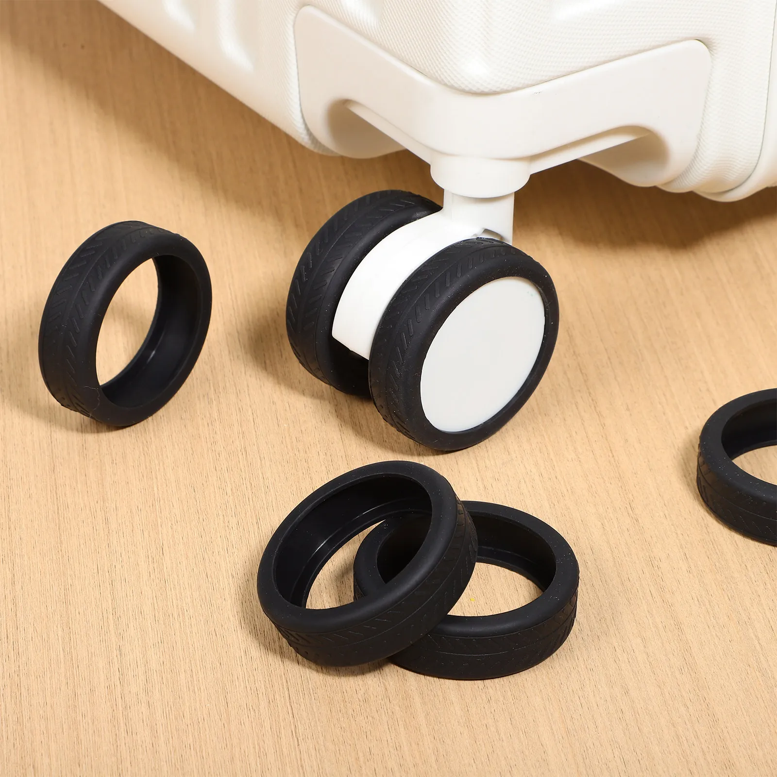 

8Pcs Luggage Wheel Protector Covers Silicone Protection Easy Install Scratch Resistant Multiple Colors Luggage Wheel Covers