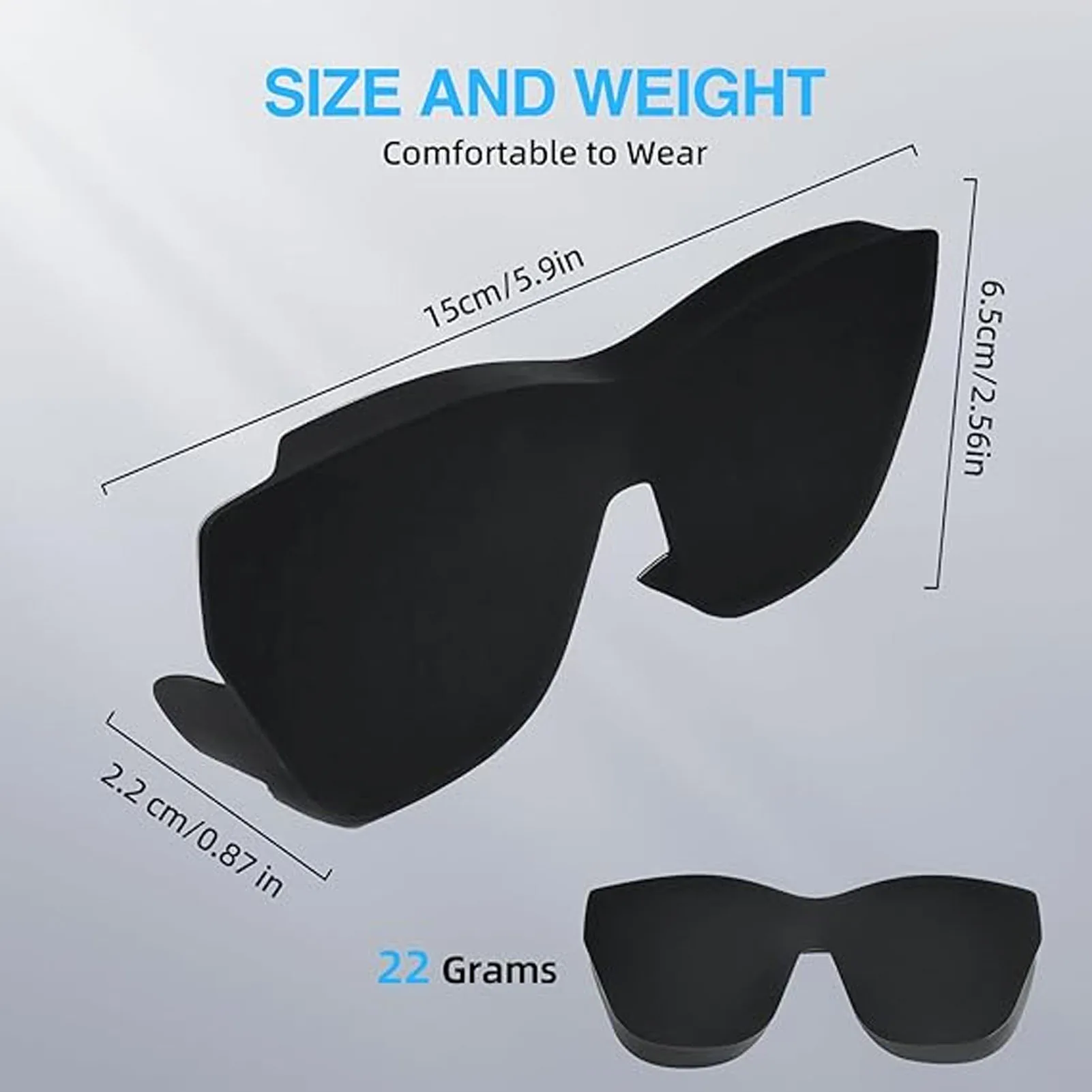 AR Glasses Full Light Blocker Fit for Rayneo Air 3S Air 2S 3 3S 3S Pro 2 2S Glasses Universal Soft Silicone Glasses Lens Shade