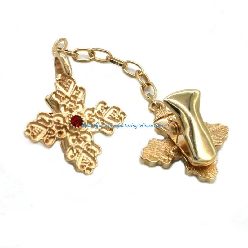 

E56A Sweater Cardigan Clip Shawl Scarf Clip Clasp Brooches Shirt Collar Charm Pins