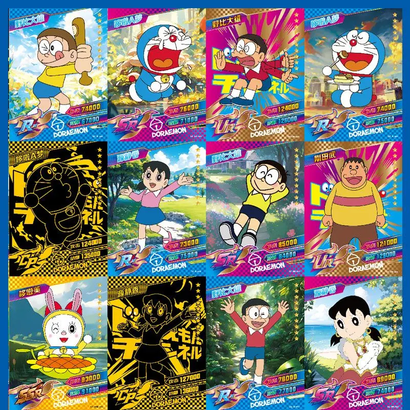 2024 New Doraemon Cards Full Foil Cards Tinker Bell Robot Cats Blue Fat People CP Rare Cards Collector's Cards Anime Peripherals