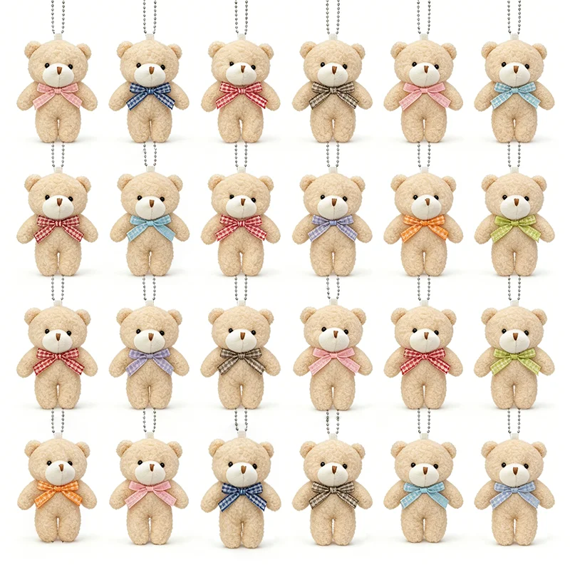 30/20/10 Stück Mini-Teddybären, kleine weiche Plüsch-Teddybären, Plüschbären in Großpackung für Geburtstagsfeier-Dekoration, Gastgeschenke, Taschenanhänger, Schlüsselanhänger – Detail 8