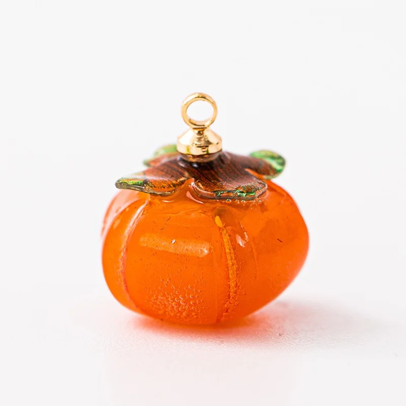 送料無料-40-ピース-ロットカラープリント手作り柿の形のアクリルビーズハンガーチャーム-diy-ジュエリー衣服アクセサリー