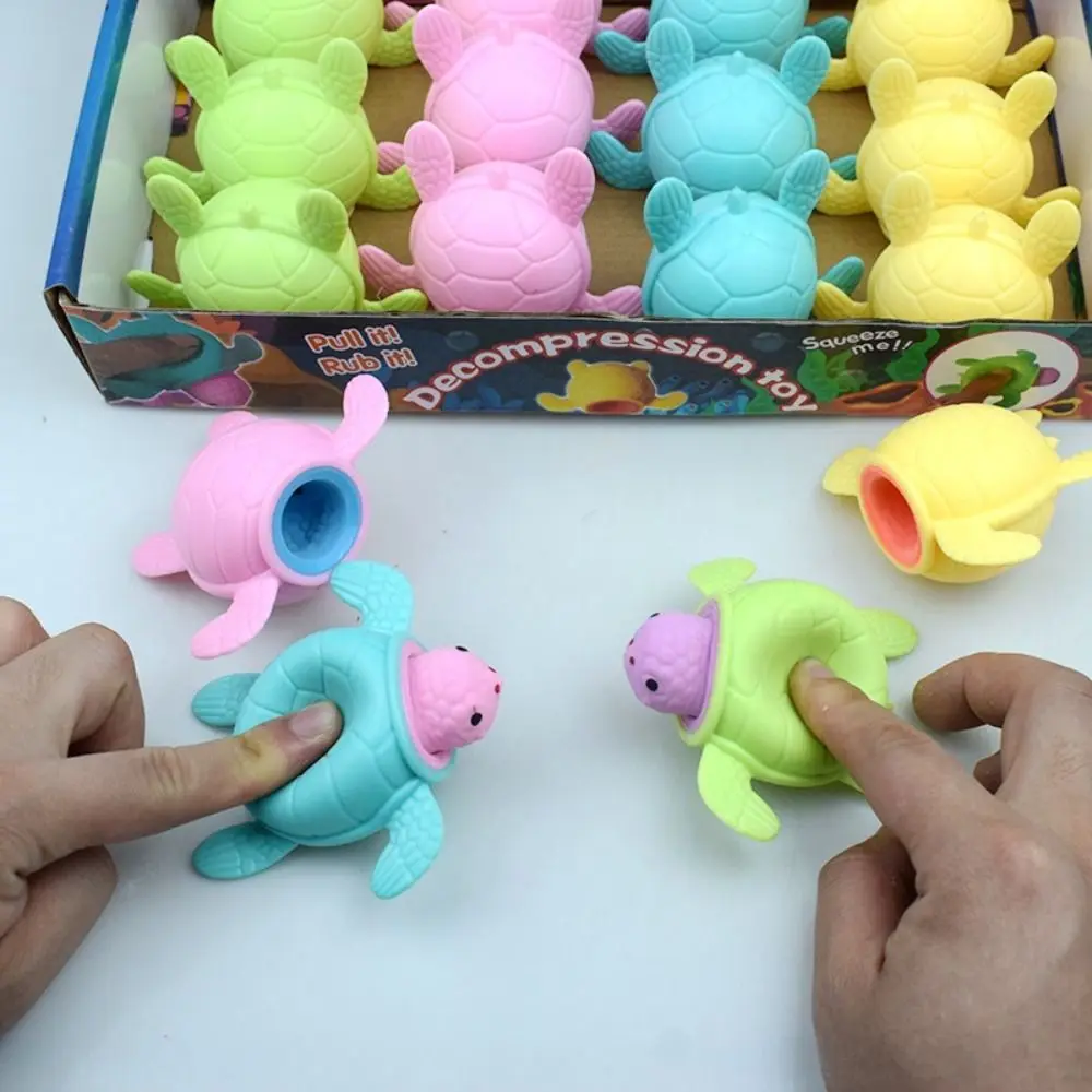Kawaii ตลกบีบเต่าของเล่นนุ่มทนทานป้องกันความเครียดของเล่นความเครียดบรรเทาผ่อนคลายของเล่นสําหรับเด็กผู้ใหญ่