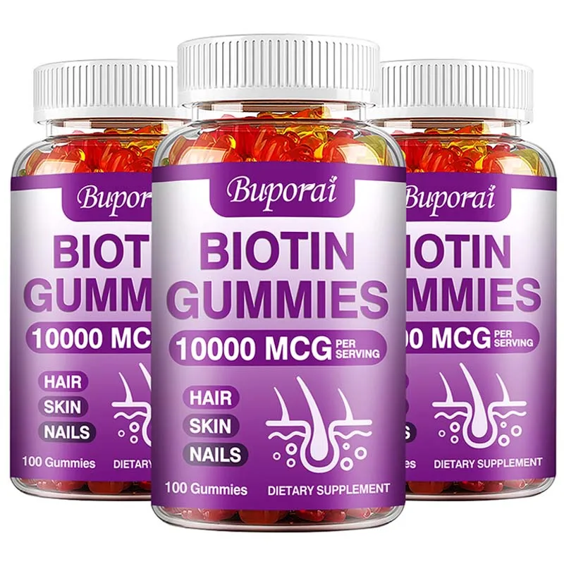 

Biotin Gummies for Hair Nails Health Brightens Skin Promotes Energy Metabolism & Nervous System Biotin Supplement for Men Women