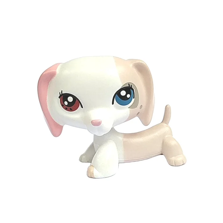 LPS Toys Rare Pet Shop Custom Made OOAK#407 Puppy Dog Dachshund Spot Different Eyes Figure