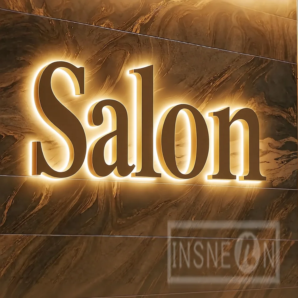 Custom Led Letters Sign Advertising Metal Neon Signage Logo Light Signs Business 3D Luminous Acrylic Signboard Labels Home Wall