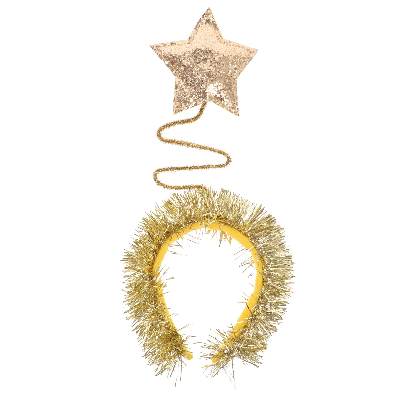 1PC Star Hair Band Birthday Party Woman Hair Fashiona Girl Headdress for Kids Girls Boys (Golden) Party Hair Hoop