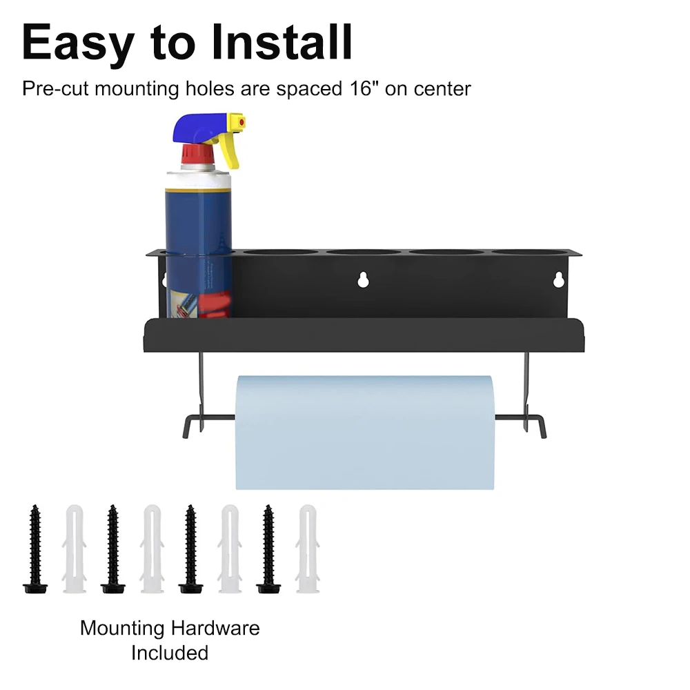 Spray Tank Storage Rack Tissue Holder Paint Bottle Storage Rack 5 3-inch Diameter Hole Metal Storage Rack