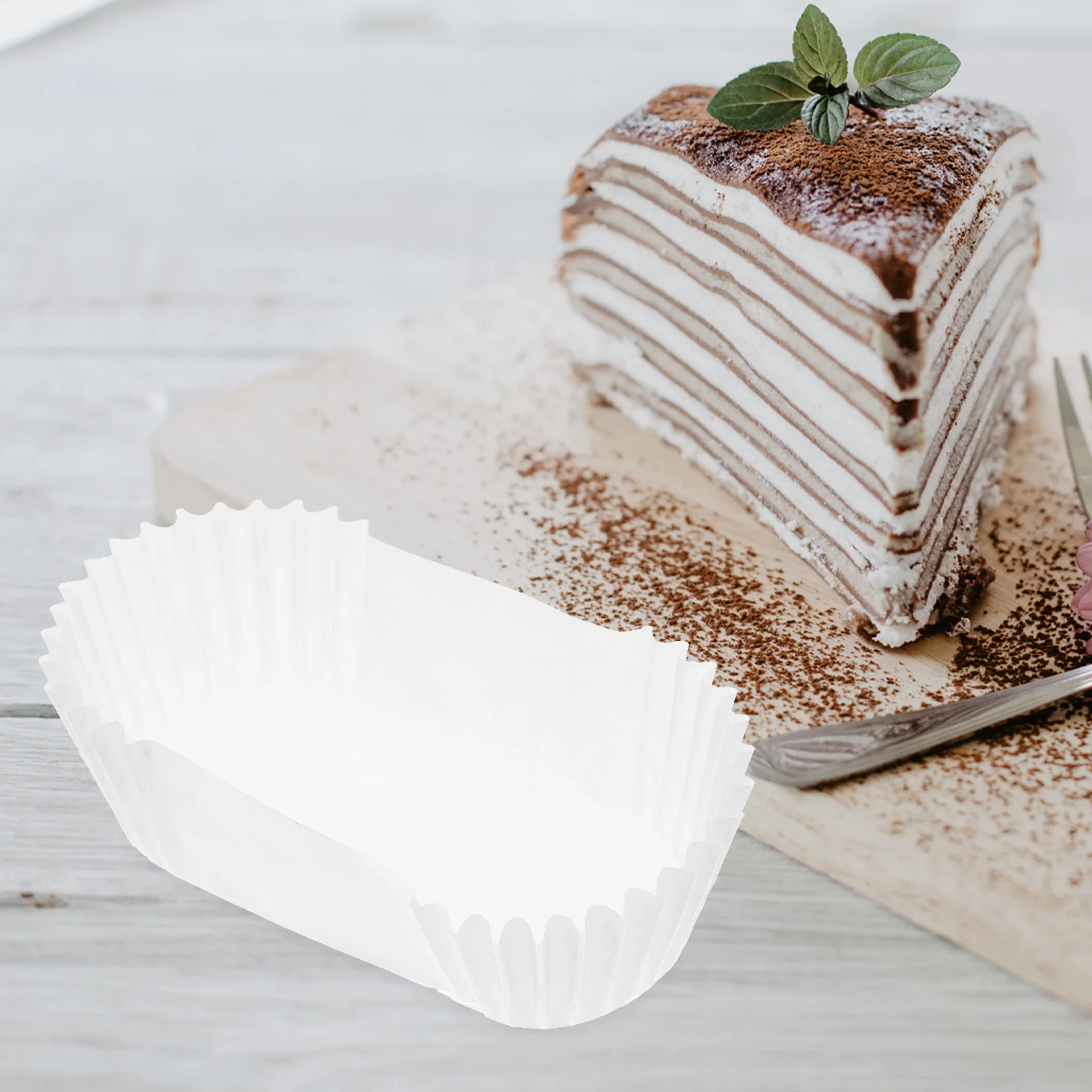 Bandeja de papel para pão, copo oval para bolo, formato de barco, à prova de graxa, forros para cupcake, cozimento