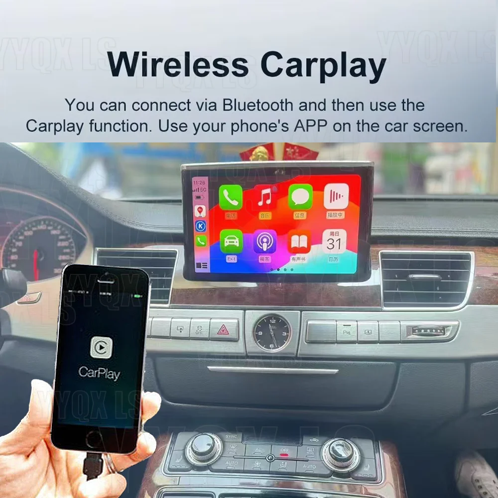 8 Inch Carplay DSP IPS Android 13 For Audi A8 D3 2005-2017 8Core Multimedia Player GPS Navigation Radio Bluetooth Wifi