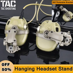 Tattiche Hanging Headset Stand accessorio staffa girevole a 360 ° Adapt Wendy FLUX Helmet FAST Helmet auricolari da caccia all'aperto