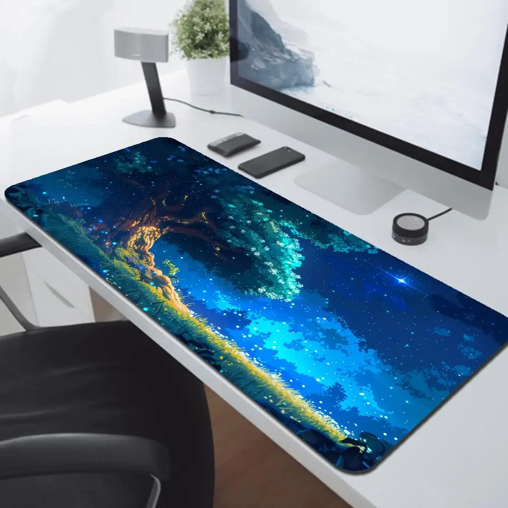 Magic Forest Tree Mouse Pad Large Computer Keyboard Animation Game Mousepad Chess and Card TCG Desk Mat Compatible MTG RPG CCG