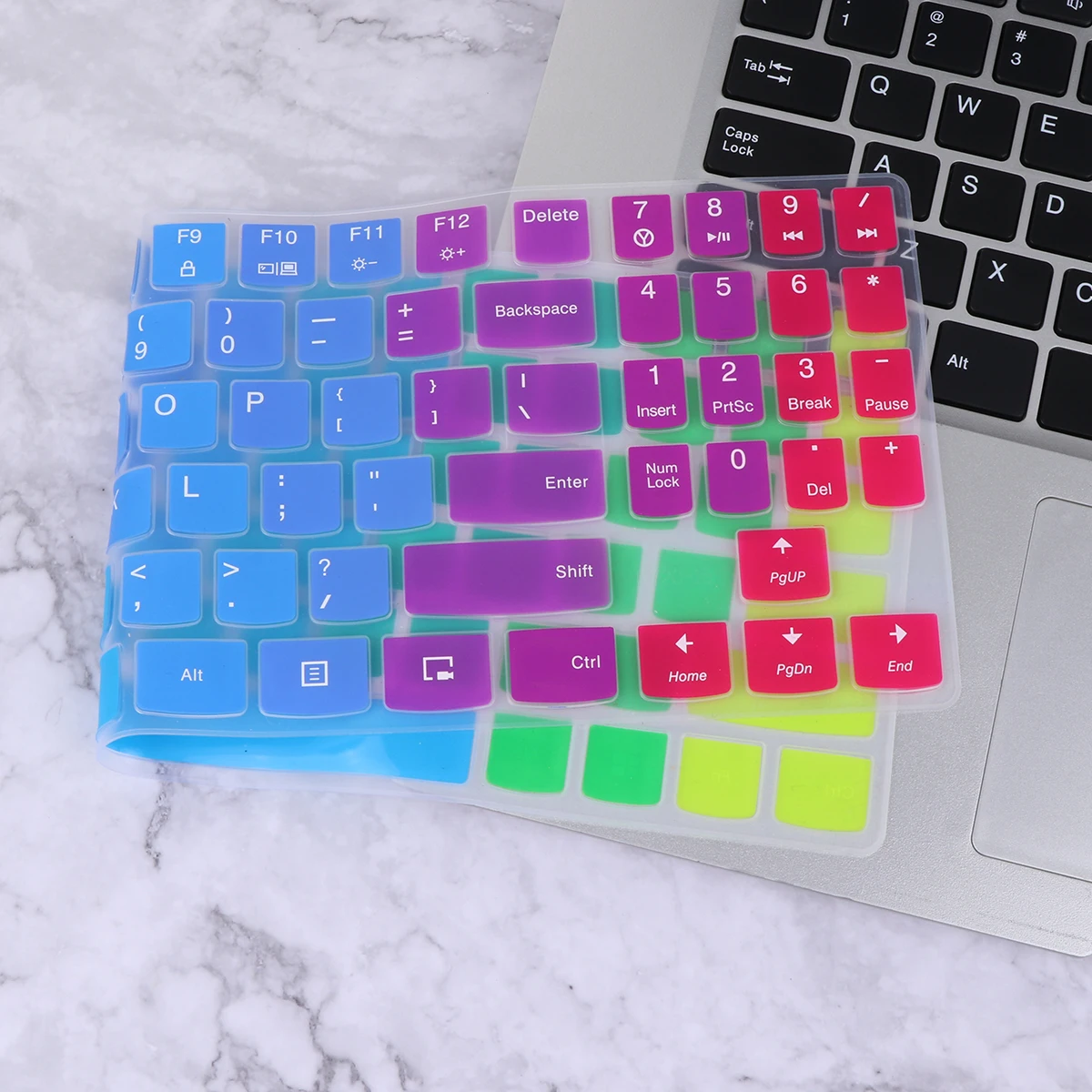 1pcs 15.6 Inches Silicone Keyboard Cover Dustproof Waterproof For Laptop R720 Rainbow Thin Breathable Anti-Splash Keyboard Film