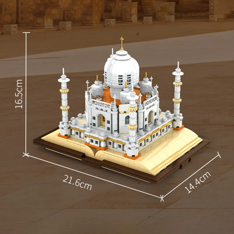 Mj 13012 Taj Mahal Magic Book Diy Speelgoed Bouwstenen Beroemde Architectuur Serie Cadeau Voor Jongens 768Pcs