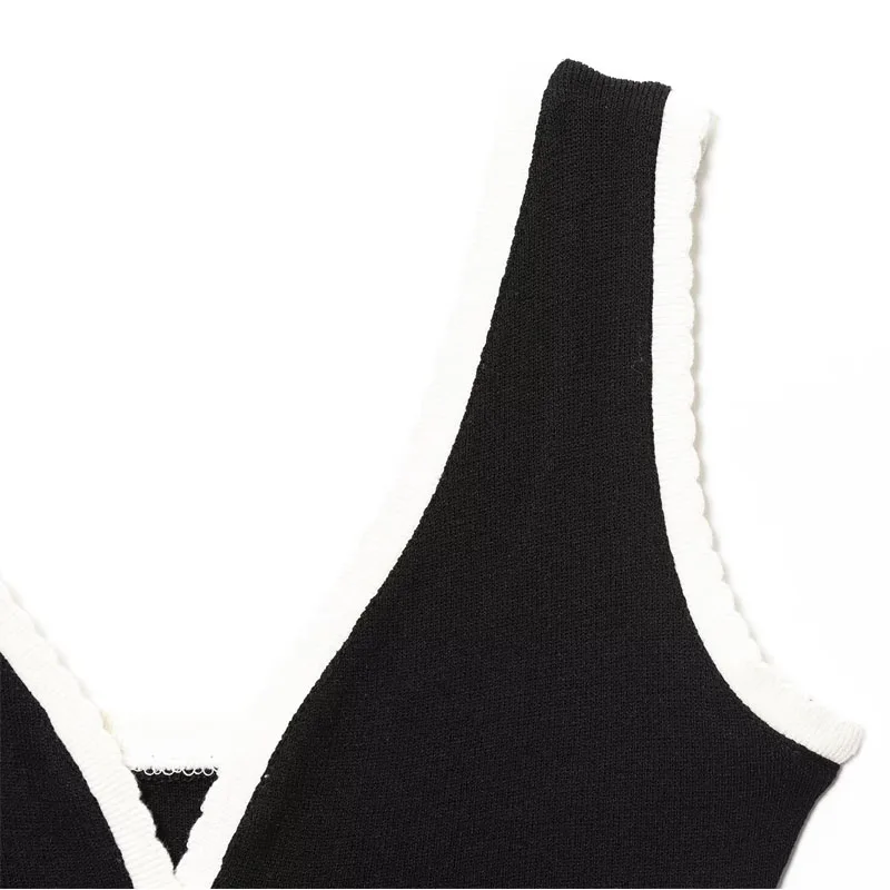 HXAO Women's Summer Sweaters Knit Short Black Dress Simple and Elegant Prom Dresses Women's Sexy Beachwear Summer Crochet Dress