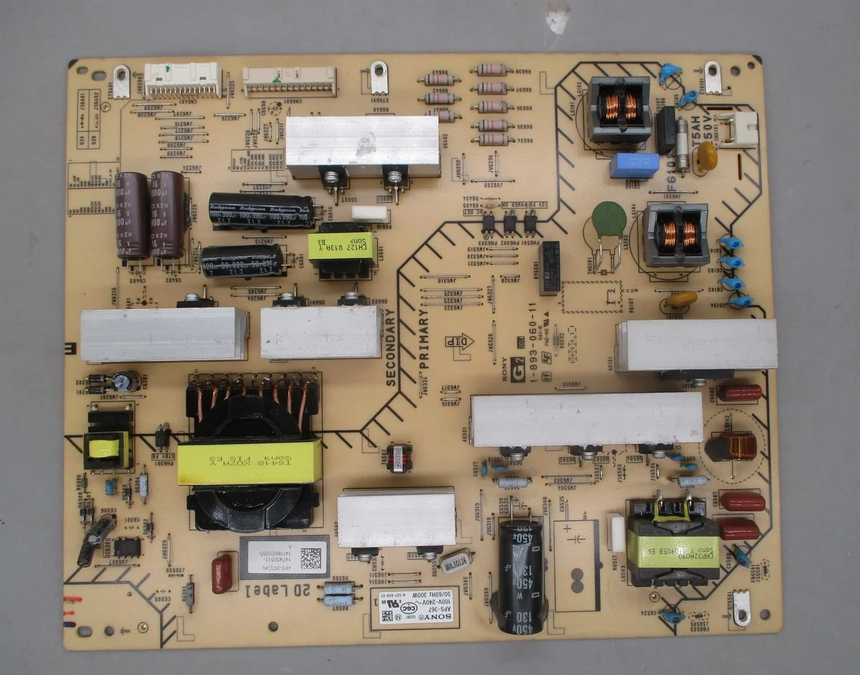 

Disassemble for Sony Kdl-60w850b Power Board Aps-367 (ch) 1-893-060-11