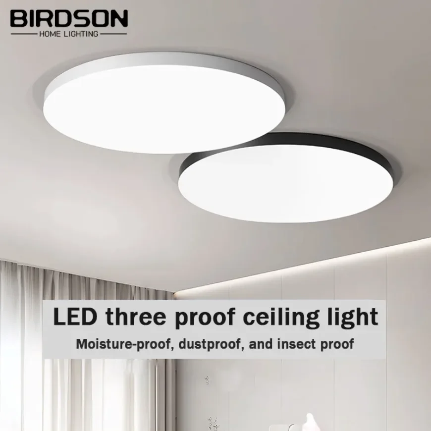 Modern LED Ceiling Light Waterproof Dustproof Insect Proof Three Proof Light Bathroom Restaurant Kitchen Indoor and Home Light