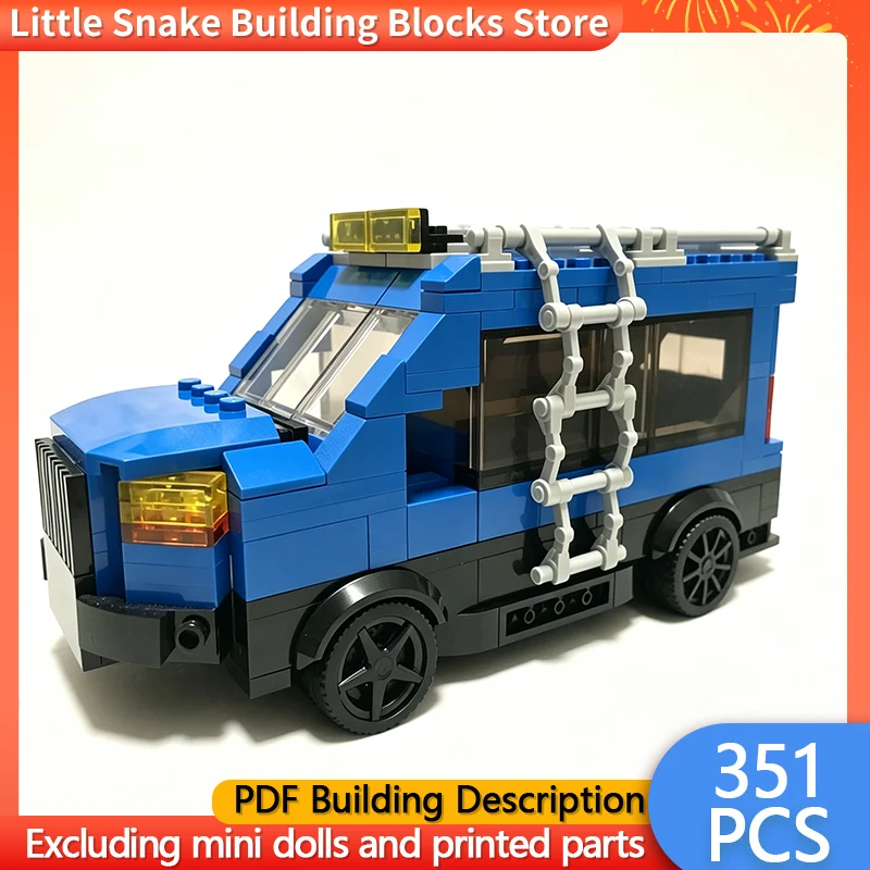 City Car Model MOC Building Bricks Multi-Functional Tool Van Modular Technology Gifts Holiday Assemble Children Toys Suit