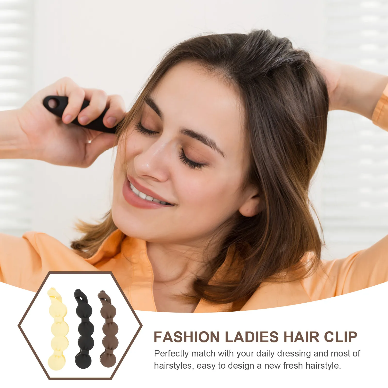 

3Pcs Banana Clips Hair Styling Clips Set Secure Strong Hold Easy Hairstyling Ponytail Holder for Women Banana Hair Clip