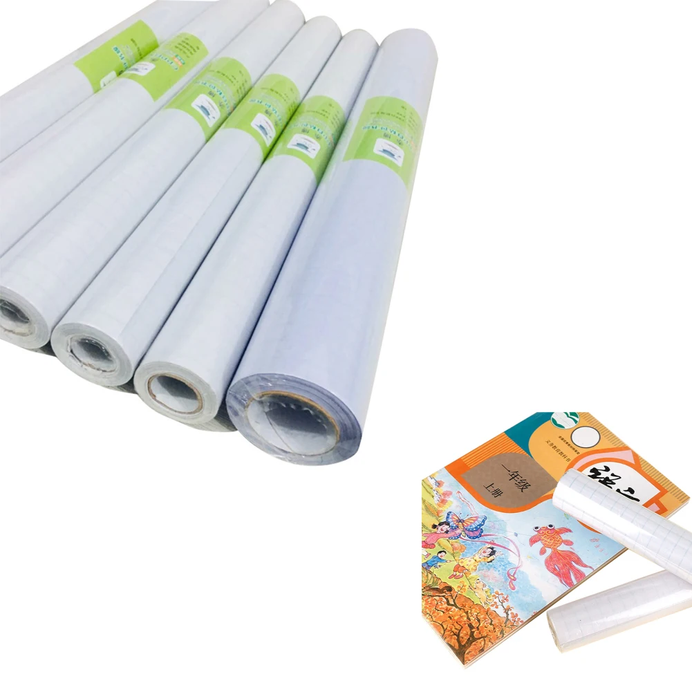 Rotolo di carta a contatto trasparente per libri protezione trasparente per copertine di libri fodera protettiva autoadesiva trasparente per libri di testo di Paperbacks